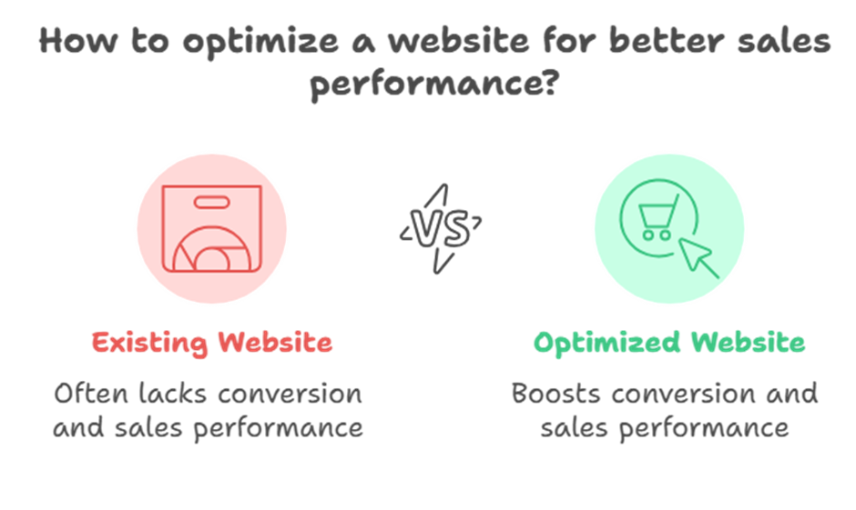 Optimize a website for better sales performance